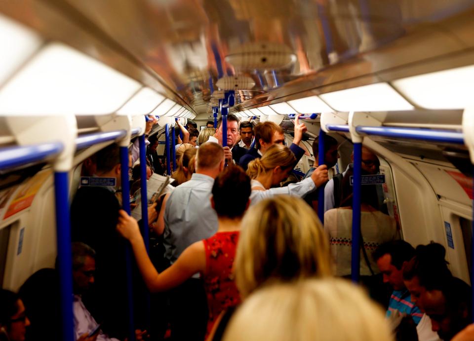  But in London commuters were forced to sweat it out on the Tube