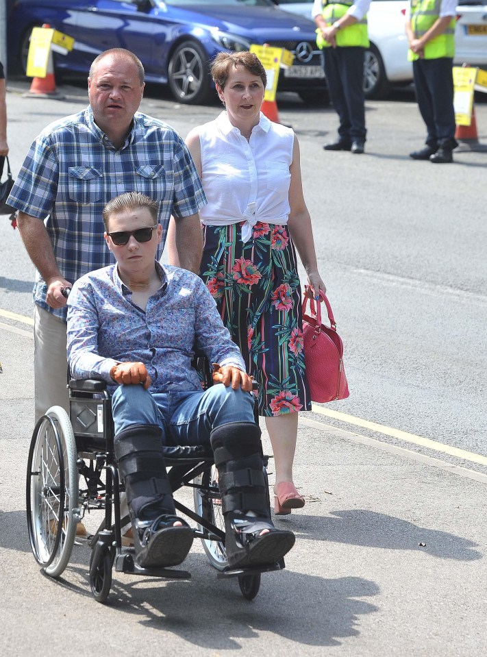 Olivia’s friend Adam Lawler, who attended the concert with her, arrives to say goodbye to his friend