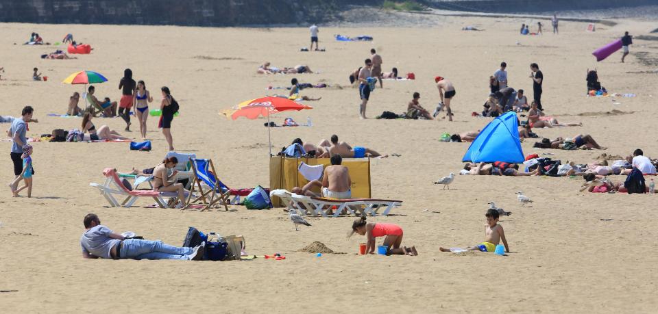  Margate beach in Kent was busy as baking Brits headed to the seaside