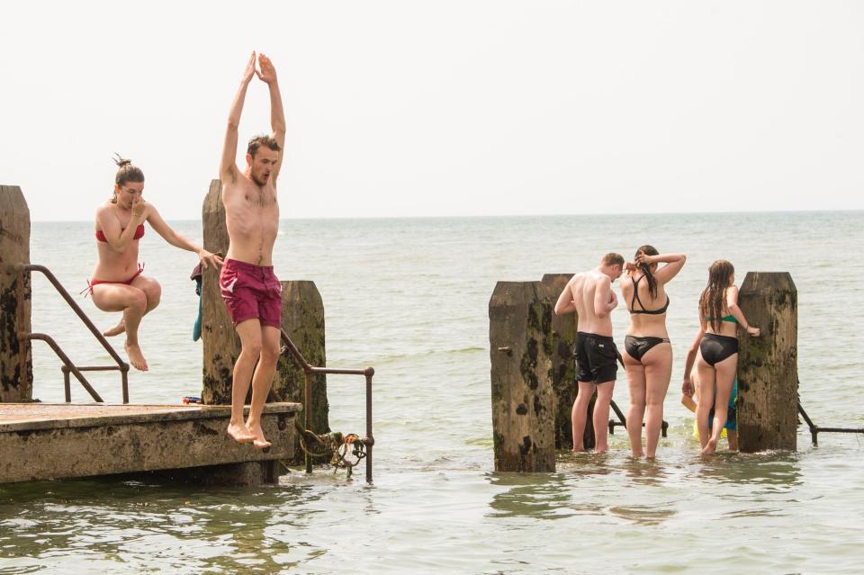  The hot spell is set to come to a sudden end on Wednesday as storms and torrential rain sweep across the country