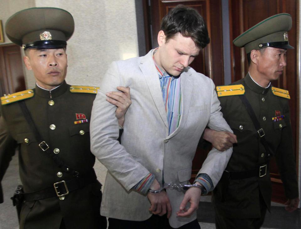  Otto Warmbier was arrested for allegedly stealing a propaganda poster in the rogue state