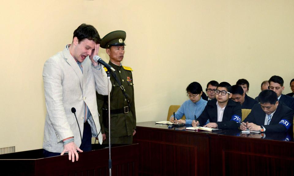  Otto was sentenced to 15 months hard labour during a show trial in North Korea