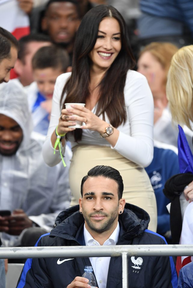  Adil Rami and partner Sidonie Biemont