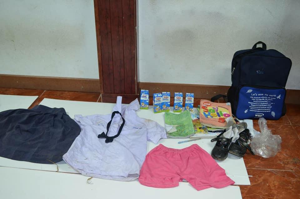  Police recovered Nong's clothing and schoolbag after the killer tried to hide the evidence