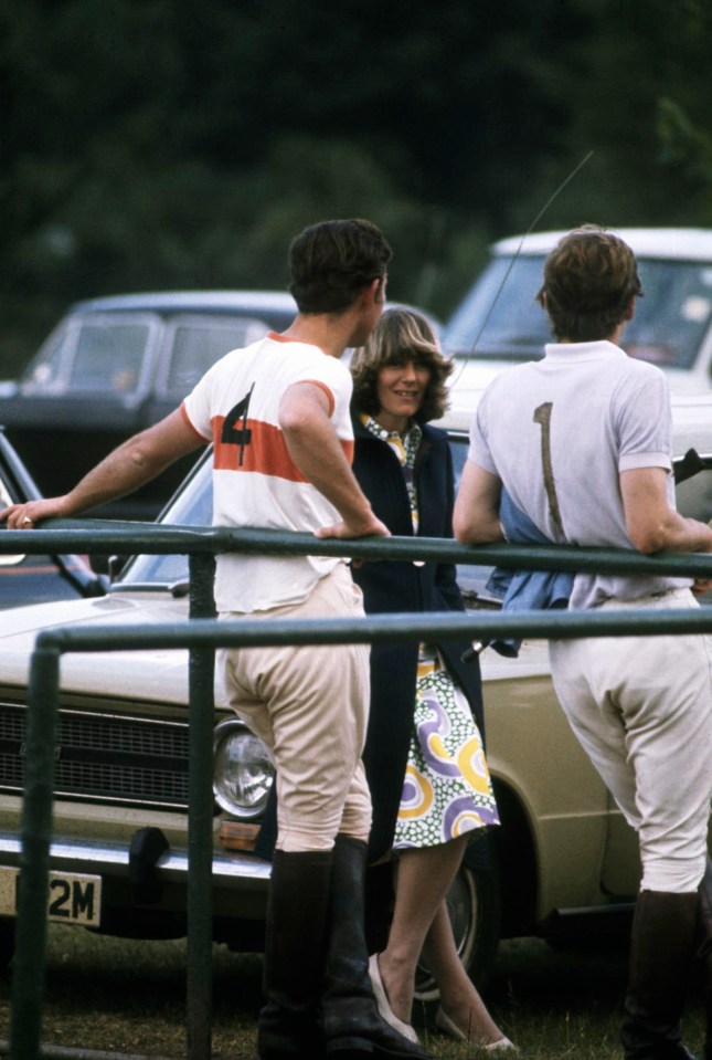 Prince Charles chats to Camilla at a polo match 