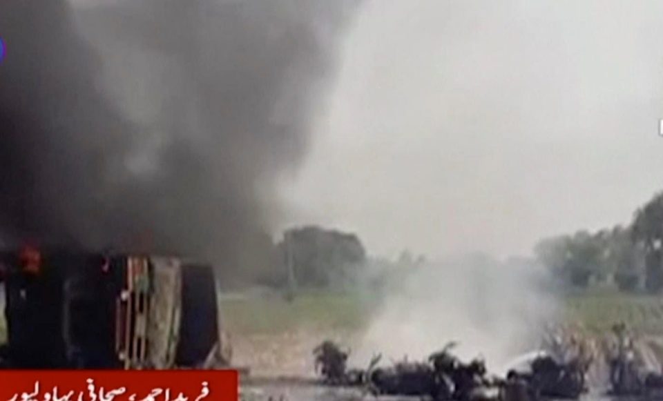 People were burned alive after rushing to collect fuel from the overturned tanker 