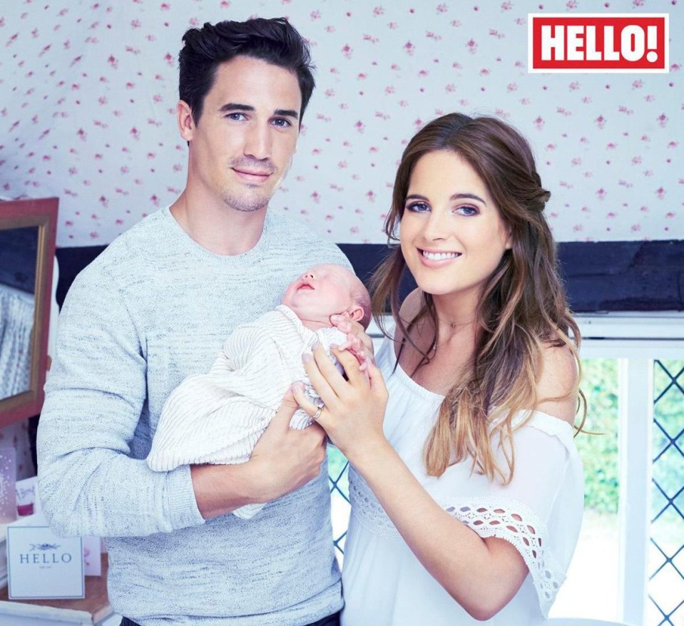 Binky Felstead and Josh JP Patterson posed with their baby daughter for a magazine shoot