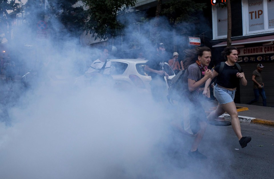 Tear gas was used on protesters defying the ban