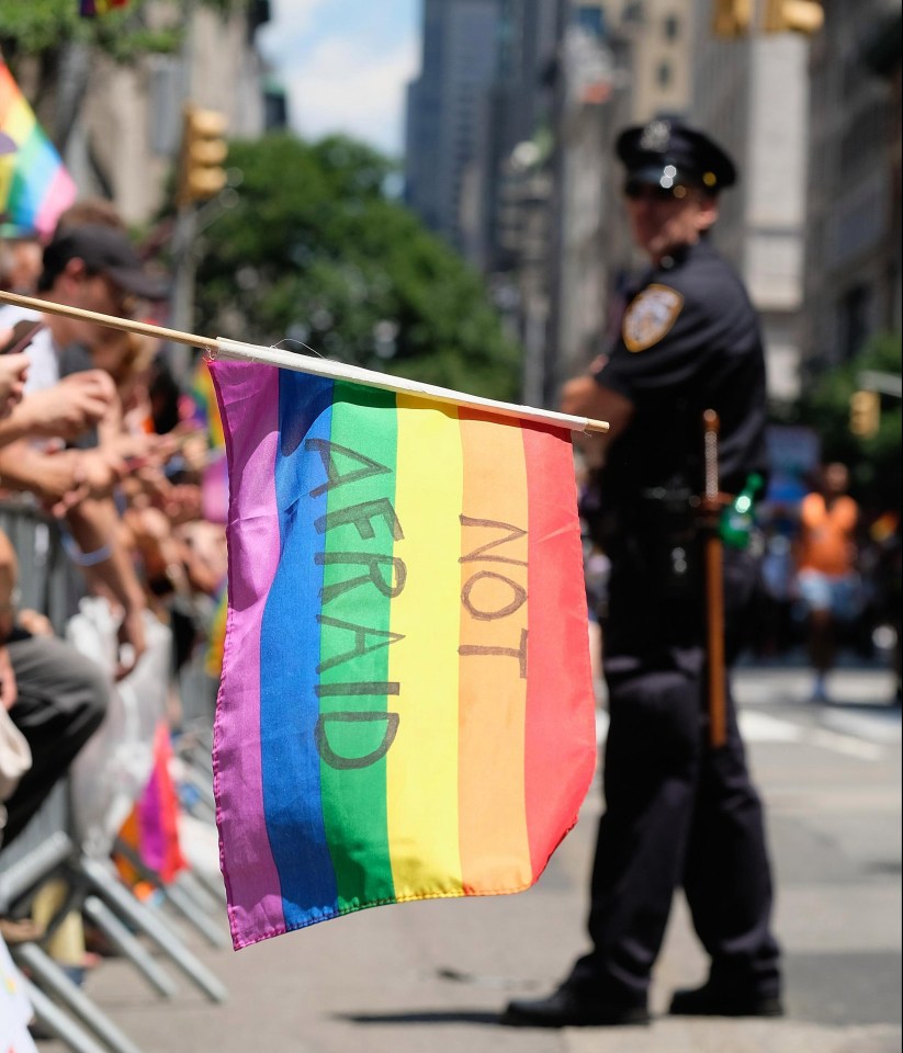 Protesters say LGBTQ rights are being eroded by the Trump administration