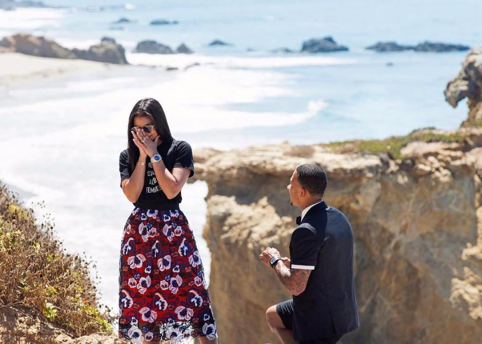  Memphis Depay got down on one knee to propose to Lori Harvey