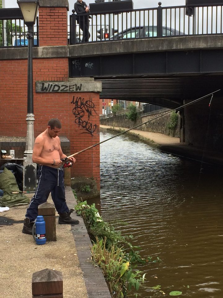  Their camp is on the banks of the Bridgewater Canal in Eccles