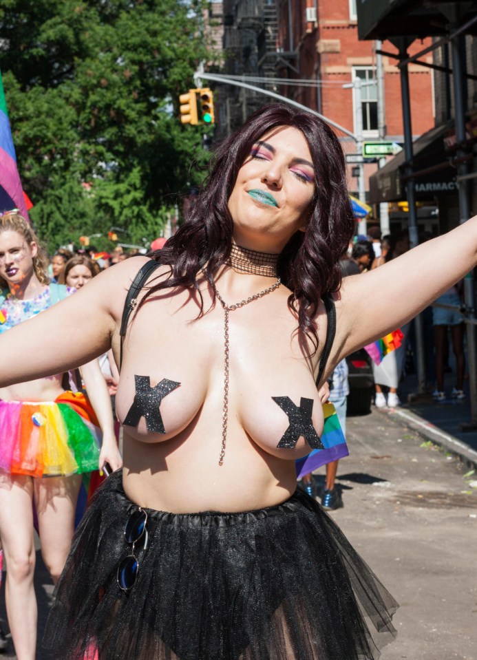 Some marchers flashed the flesh at the New York Pride Parade