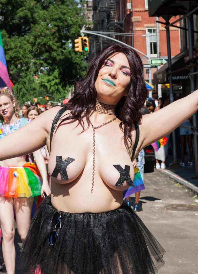  Some marchers flashed the flesh at the New York Pride Parade