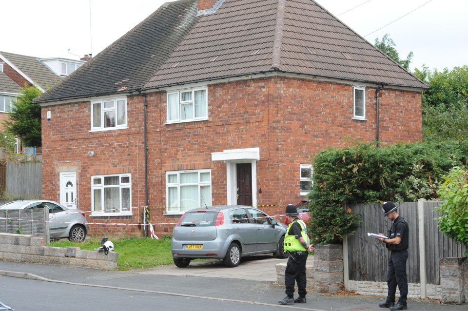 The family home in Birmingham where Mohammed is alleged to have smothered his two children before setting fire to the house