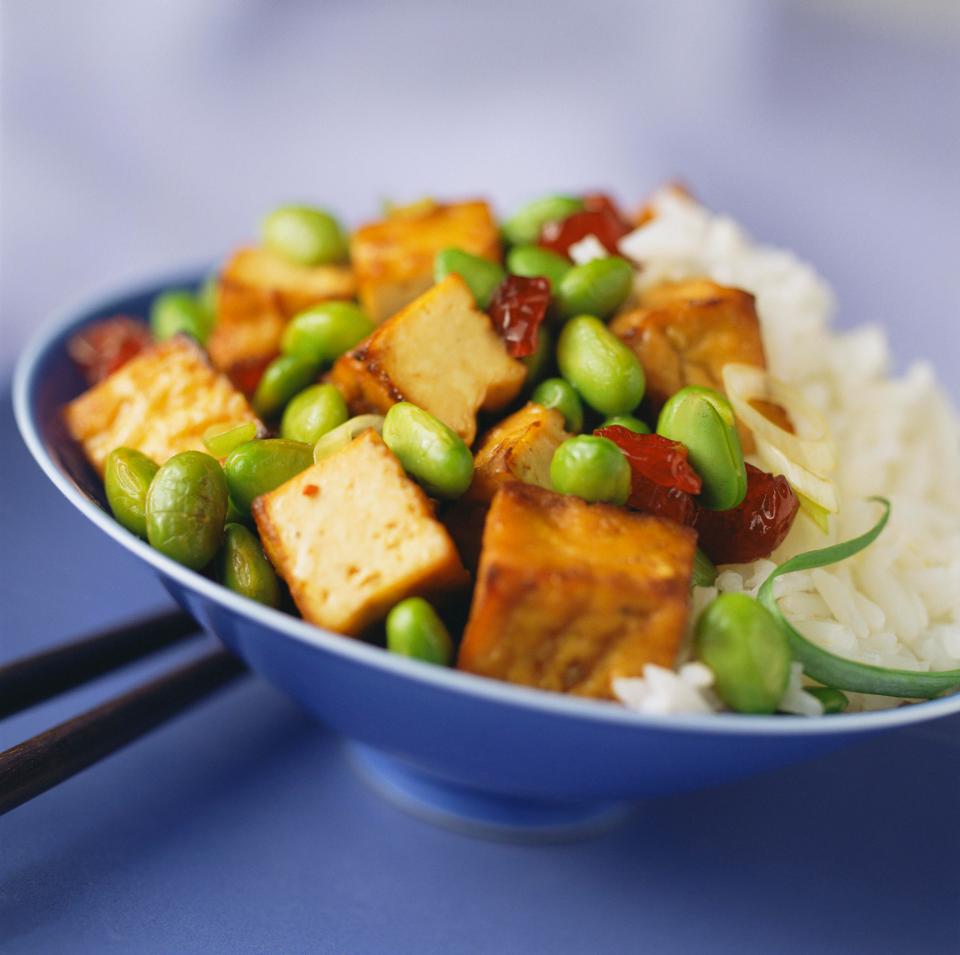  Eating tofu and nuts can slash a woman's risk of early menopause, experts say