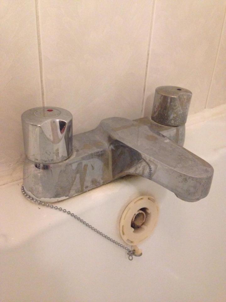  A grubby sink at the hotel - branded "f***ing disgusting" by furious guests