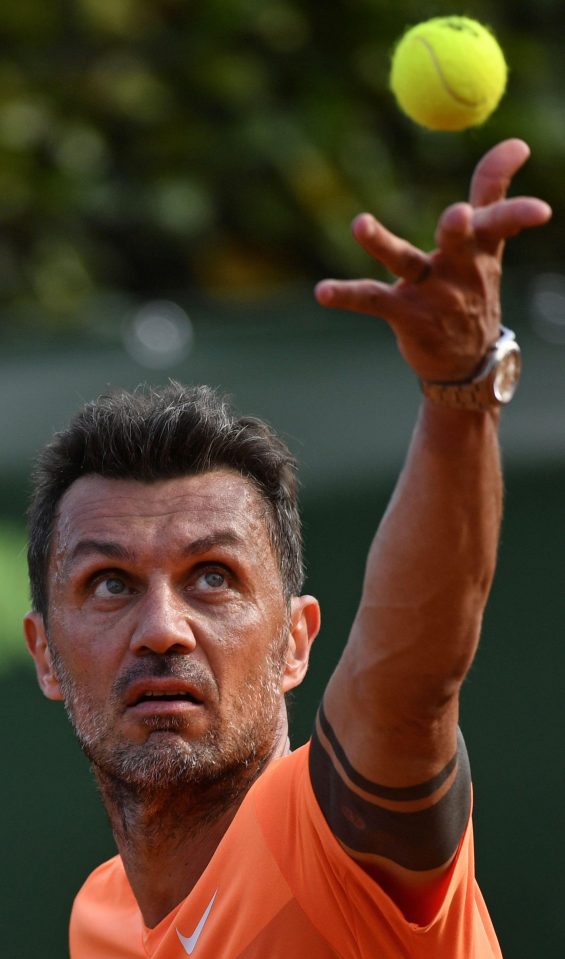  Paolo Maldini...lost first time out as a pro tennis player