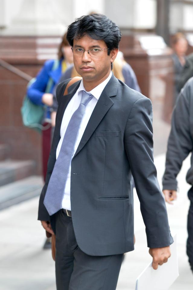  Dr Bhaskar Bora leaving the Medical Practitioners Tribunal Service in Manchester where he stands accused of incorrectly giving contraception to a patient who was already pregnant