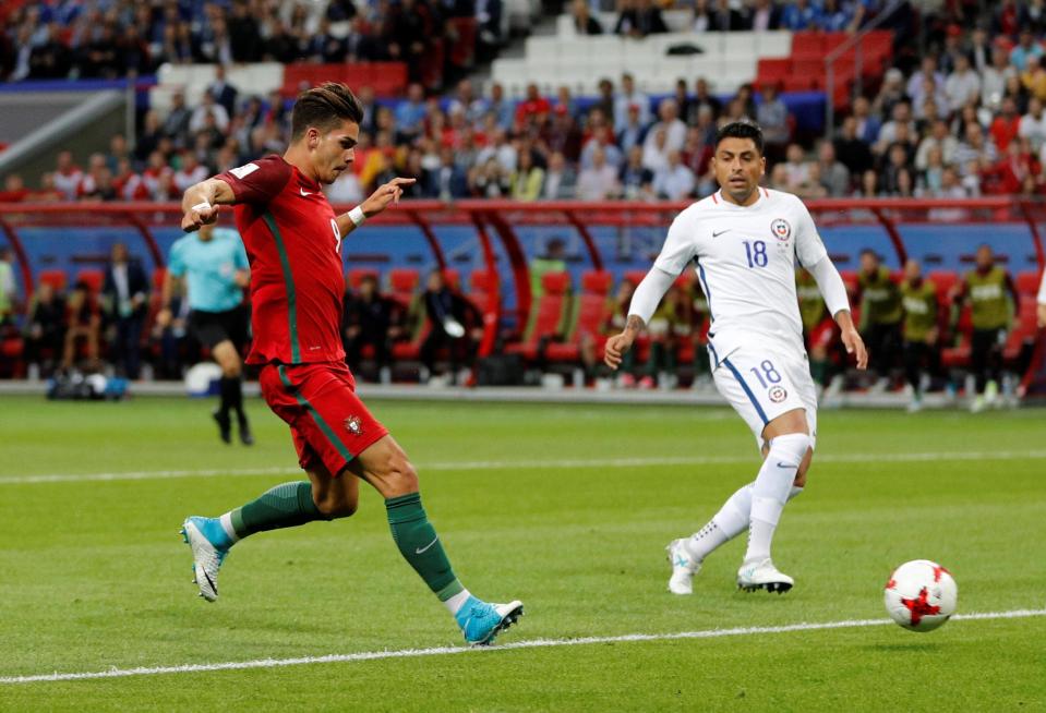  Former Porto striker Andre Silva should have scored the first goal of the match, but he was denied by Claudio Bravo