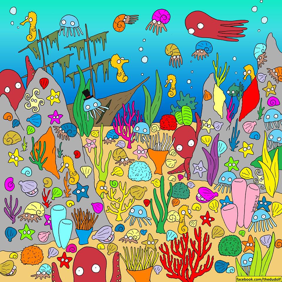  Can you spot the fish in Dudolf's fiendishly difficult brain teaser?