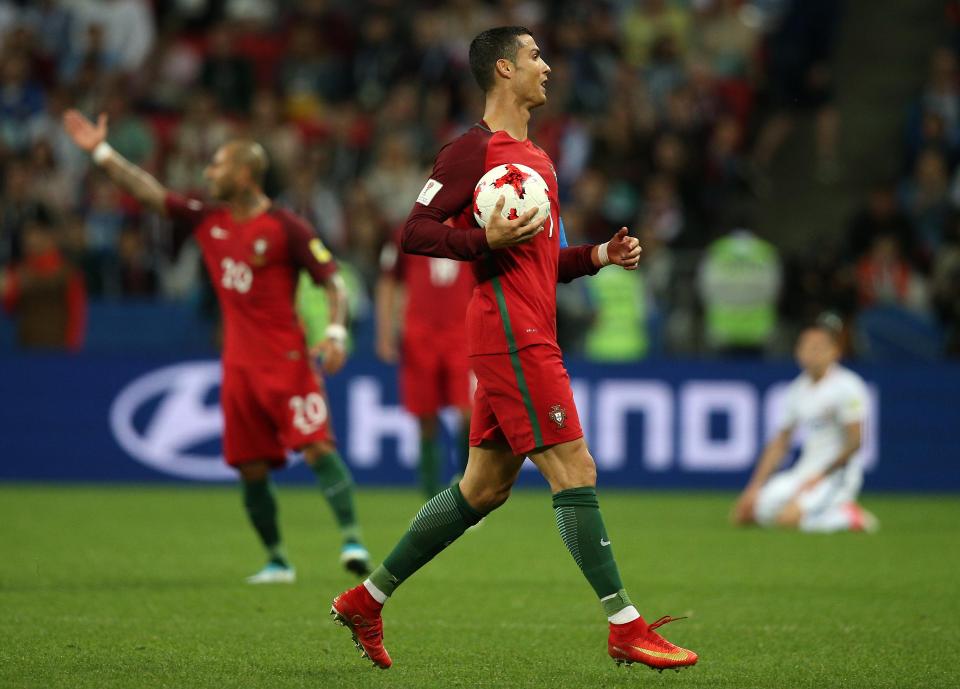  Cristiano Ronaldo in action for Portugal before leaving after birth of his twins