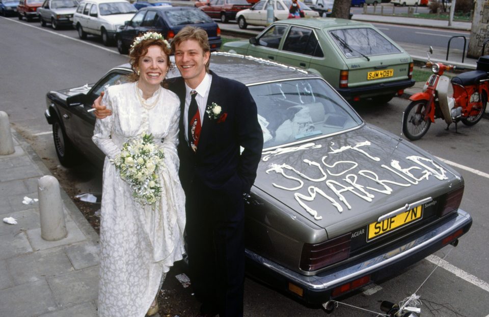  Sean and actress Melanie Hill at their 1990 wedding