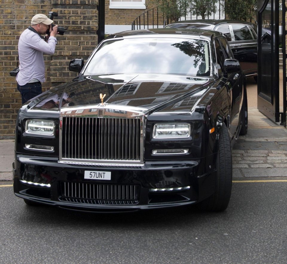  Stunt was driven in his Rolls Royce with the licence plate 57UNT