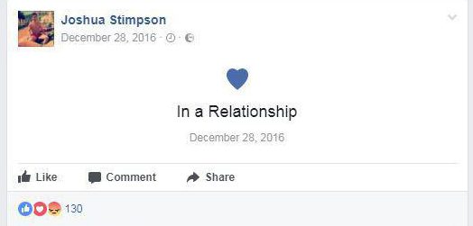  Stimpson announced he was in a relationship in December 2016