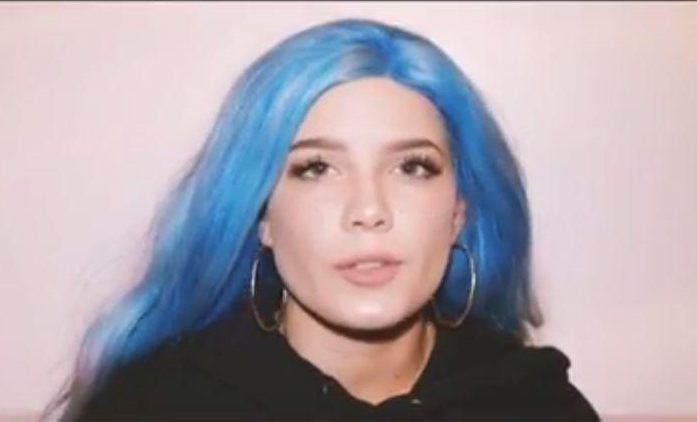  Stunning singer Halsey was the first star in the video