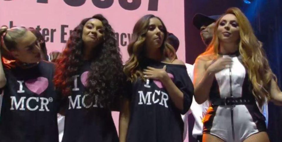  Little Mix appeared among the full set of acts to thank the crowd for attending the emotional tribute