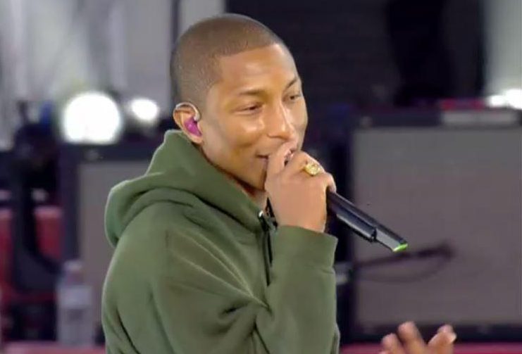  Pharrell Williams was among the stars who came out in a defiant show of strength