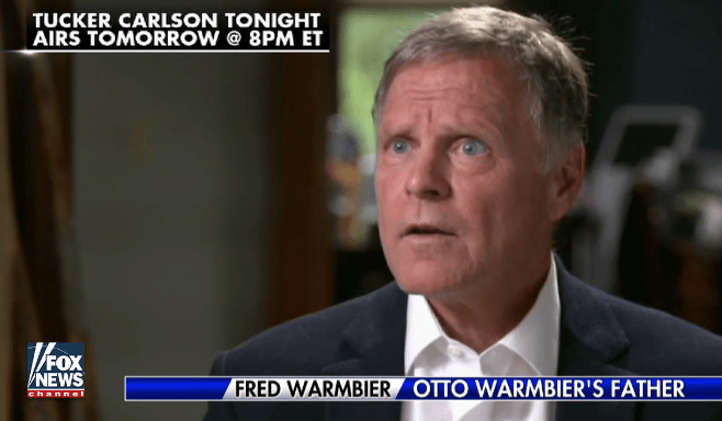  The Warmbier family say they only learned of their son's coma last week