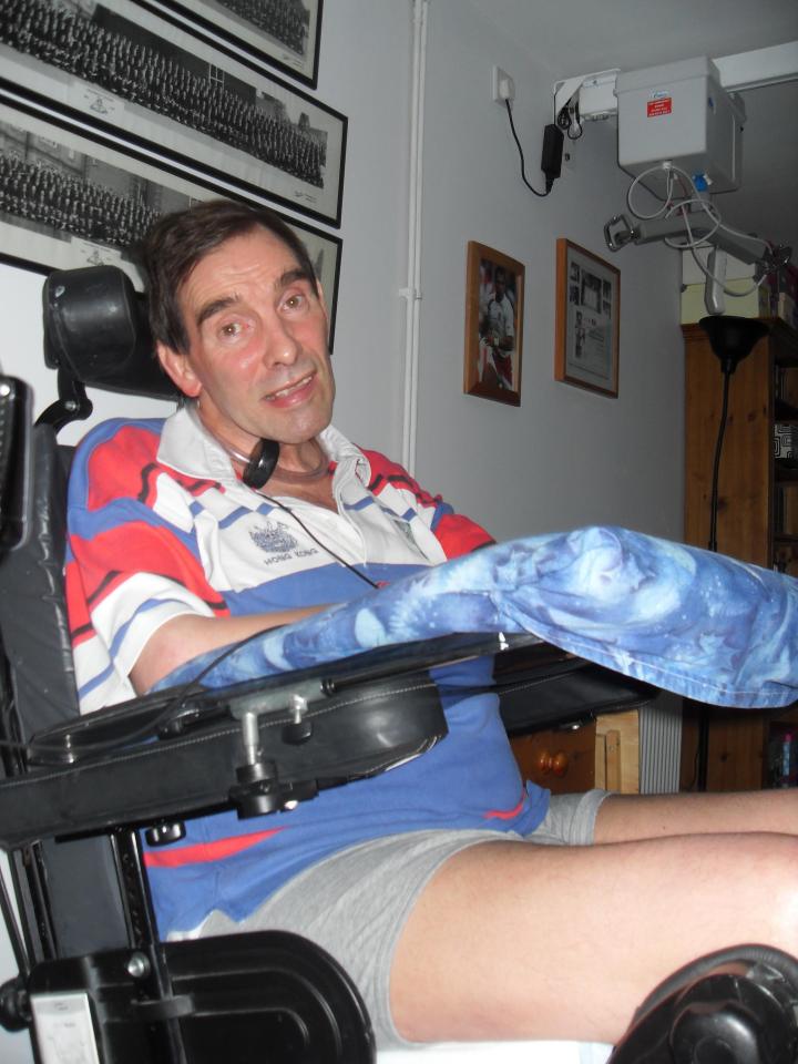  Tony was paralysed from the neck down after suffering a massive stroke aged 51