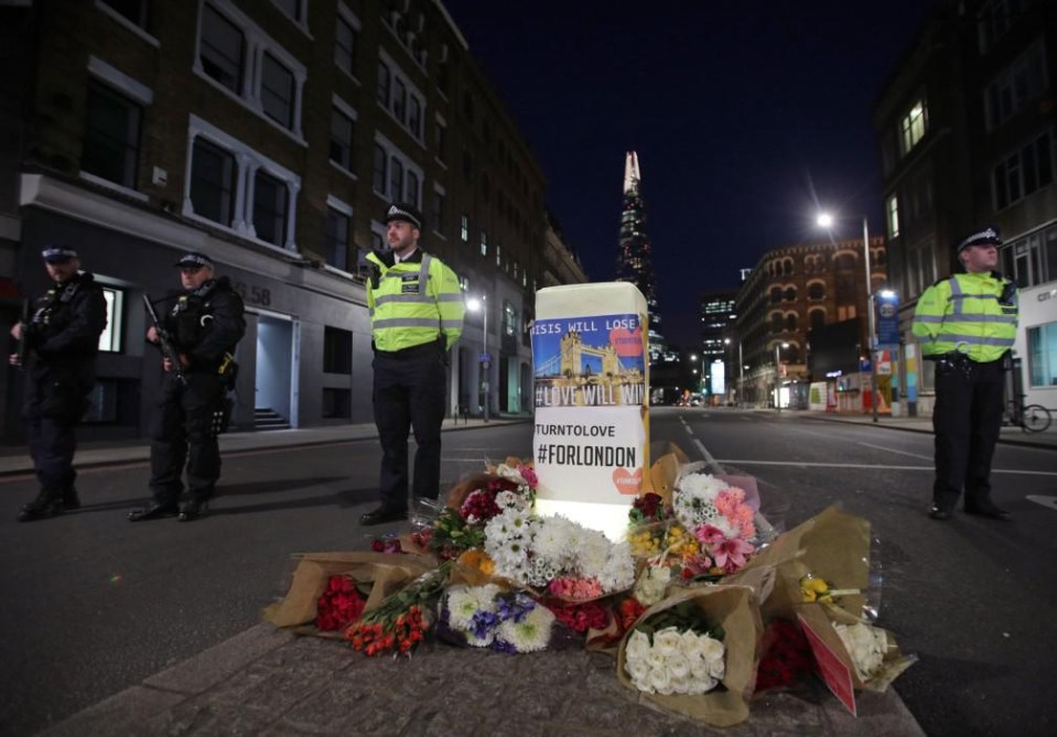 Tributes on Borough High Street