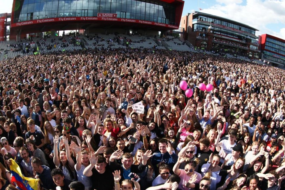 The crowd fell silent to remember both Manchester and London’s victims