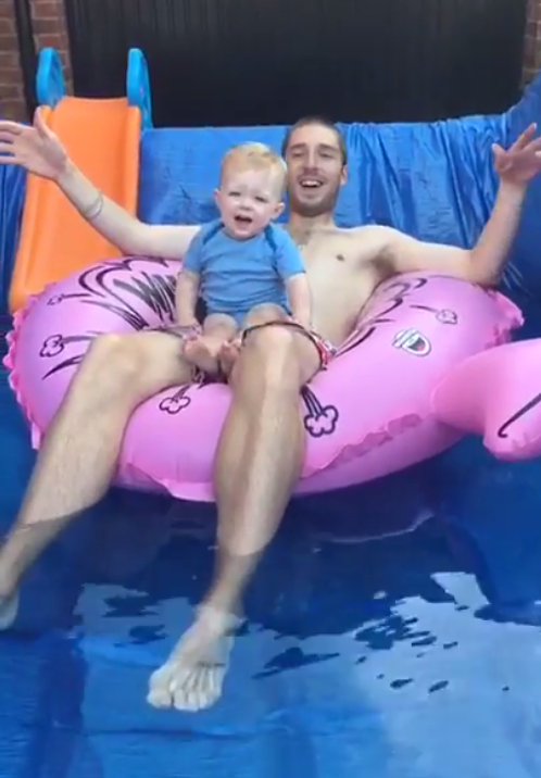  Mark Hoyle had been asked to buy a paddling pool for his son so he improvised instead