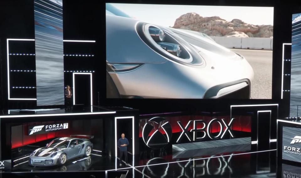 Model appeared on stage at E3 launch of Forza Motorsport 7