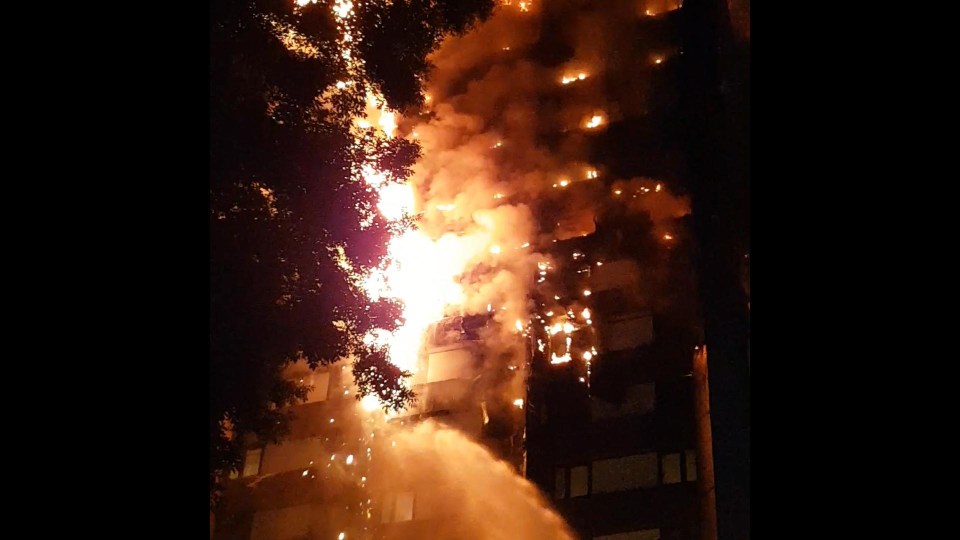 Residents jumped out of windows in a bid to escape the blaze