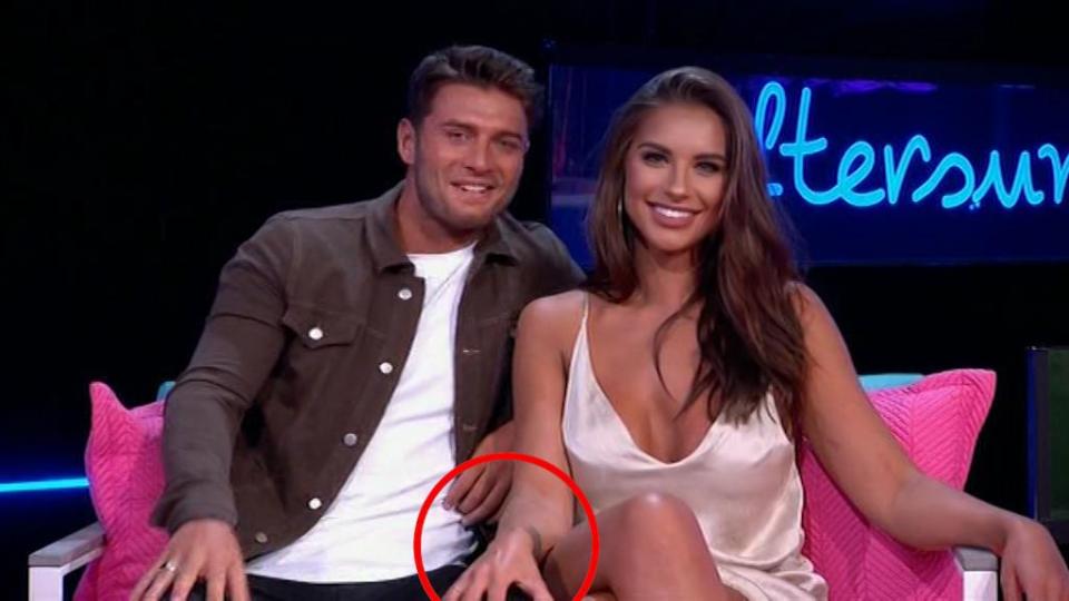  Jess was caught with her hand on Mike's knee during filming for Love Island spin-off show After Sun