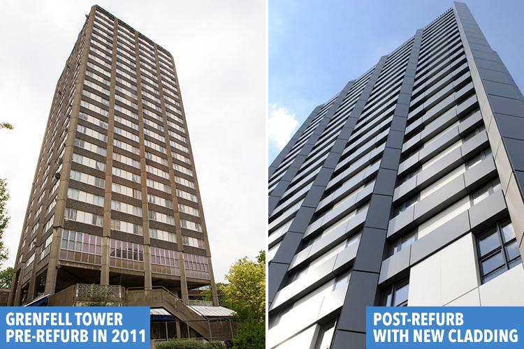  Residents claimed cladding on the outside of the building went up 'like matchsticks'