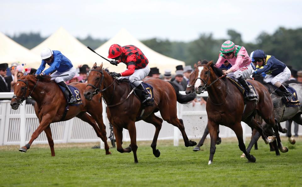  Snoano (centre) wins the Wolferton