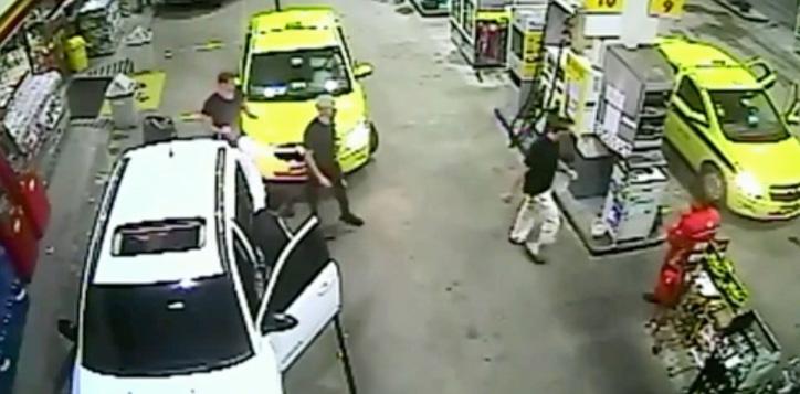 CCTV footage then came out that showed Ryan Lochte walking around the petrol station - with no muggers in sight