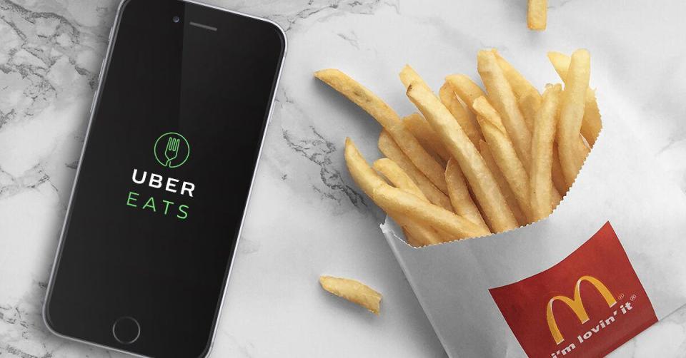  The McDelivery option on UberEats will feature McDonald’s breakfast, lunch and dinner options