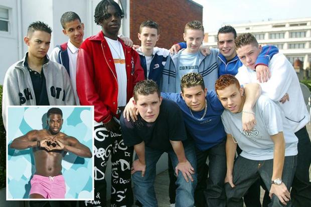 Blazin' Squad with Marcel Somerville from Love Island