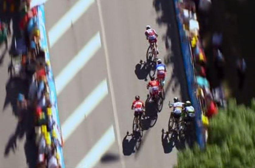  Mark Cavendish appeared to be shoulder charged - and even ELBOWED - by Peter Sagan in the final sprint