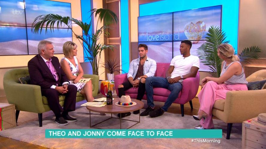  The pair don't get on after Theo stole Jonny's girl on the show