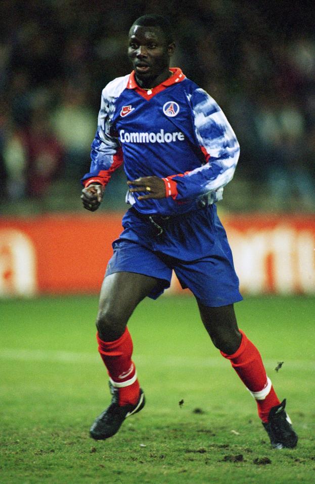  George Weah at Paris Saint-Germain, who his son has now joined full-time