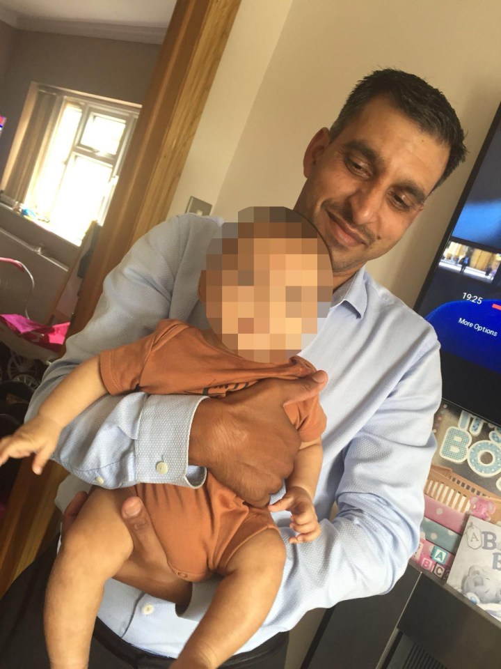 The dads devastated family fear he may have permanently lost his sight in the horrific attack 