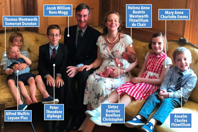 All of the Rees-Mogg family – including his six kids