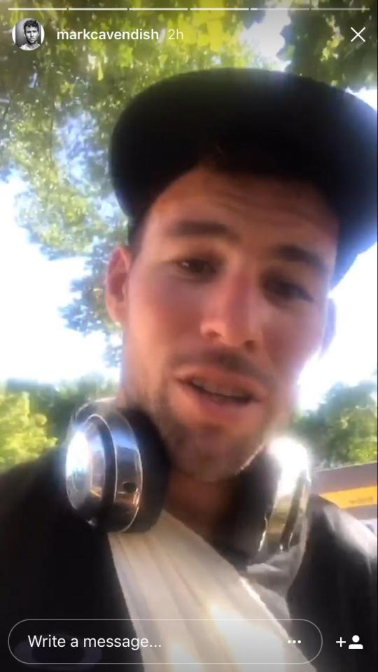  Mark Cavendish revealed he needed to give a urine sample after his crash